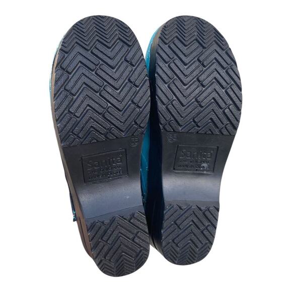 Sanita Clogs Womens Turquoise Patent Leather Slip-On Nurse Shoes Size EUR 35 US4 - Picture 8 of 15